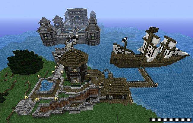 Карта Дом в ущелье для Minecraft